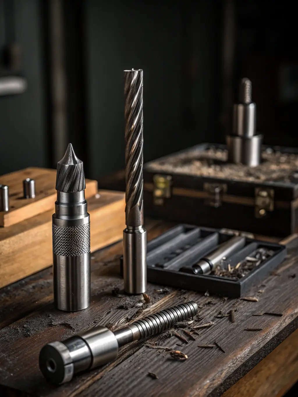 An image of precision-cut tools made from high-speed steel with sharp edges, highlighting the precision and quality of SteelIncorporated's tool and high-speed steel products.